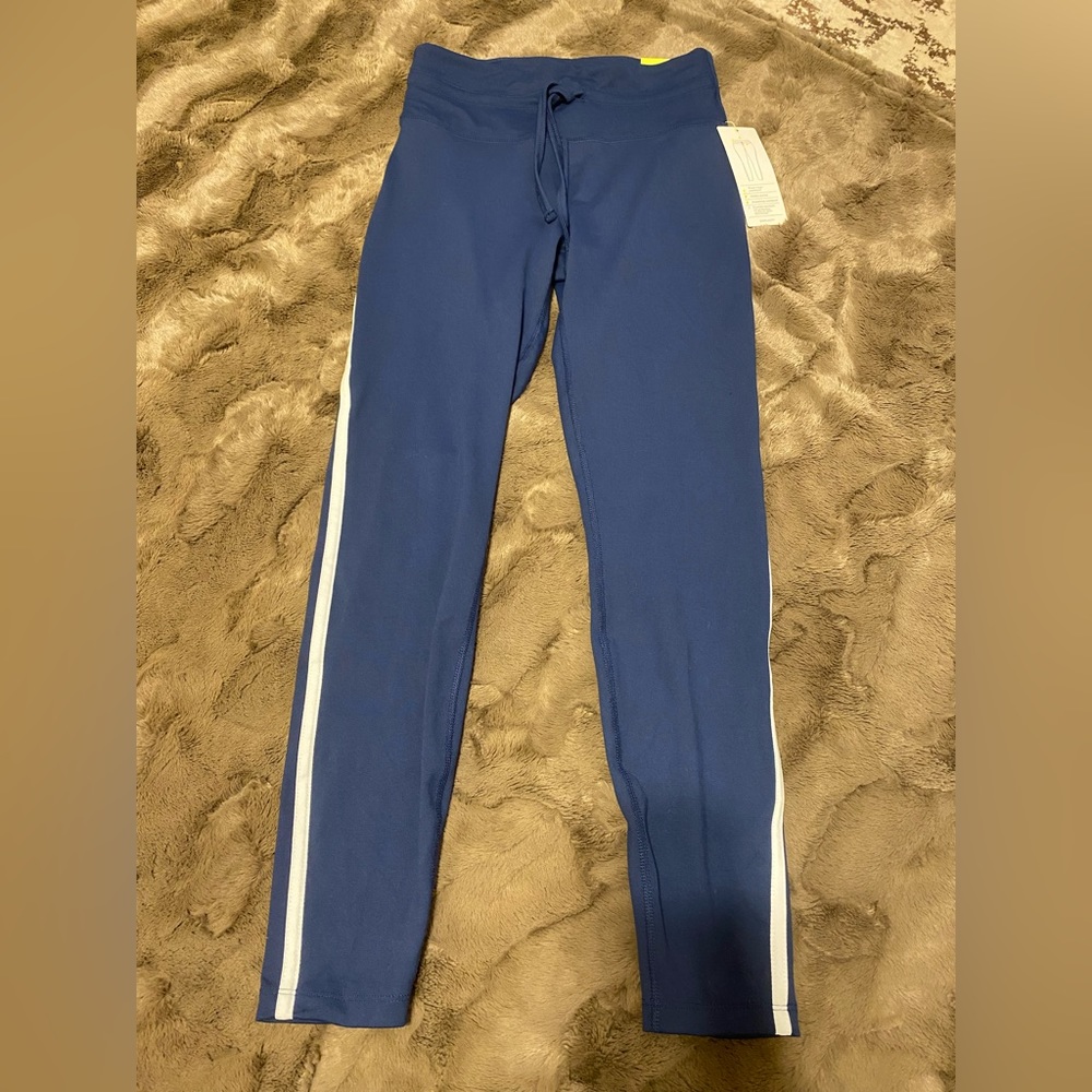 5/$25 All in Motion Legging, blue with white stripe